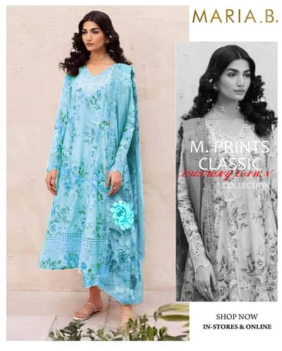 3 Pcs Women's Unstitched Digital Print Suit