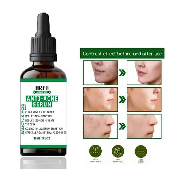 Arfa Cosmetics 5-in-1 Whitening Serum with Niacinamide, Glycolic Acid, and Salicylic Acid for Pore Refining and Acne Treatment