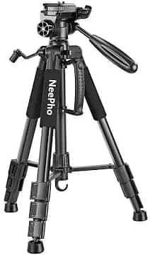 NeePho 910A Tripod Stand Retractable Height Adjustable Camera Tripod