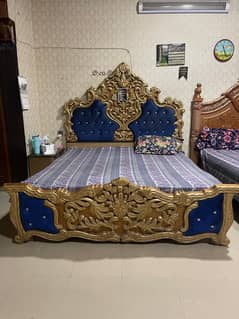 Bed and side tables and  with out matress