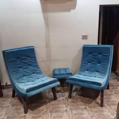 Elegant modern Velvet lounge chair set