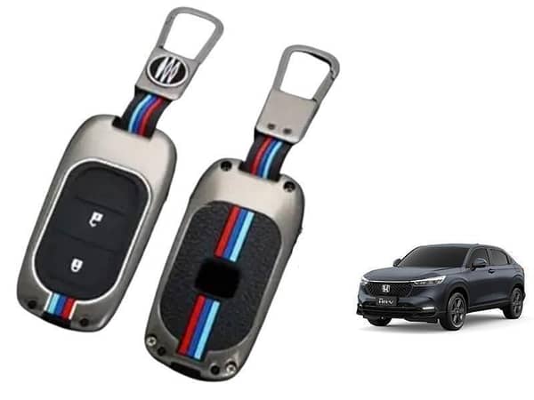Key Cover for Honda HRV 2013-2023 with Metal Shell and Key Holder