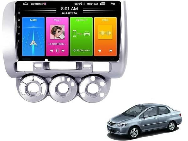 Android Player for Honda City 2003-2008 with Genuine Frame | 9" IPS Display