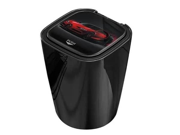 Universal Flip-Up Car Ashtray with Blue LED Light