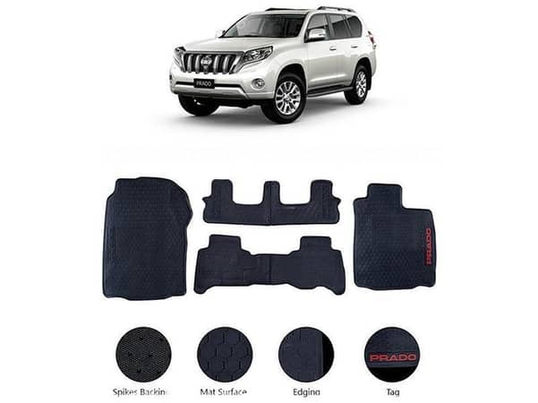 Genuine Latex Rubber Floor Mats Set for Toyota Prado 2010-2022 - 4 Pieces