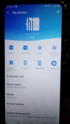tecno camon 15 pro all ok just set 6/128