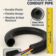 Flexible Corrugated Conduit Pipe – 1 Inch (25mm) Diameter