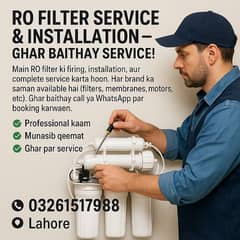 “RO Filter Service & Installation – Ghar Baithay Service. Rs 1500