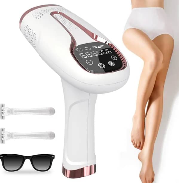 AUYUKOI Laser Hair Removal Machine for Men and Women - Permanent Painless Device with 999,999 Flashes, Touch Screen and IPL 5 Energy Levels for Body, Face, and Bikini Areas