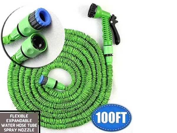 25 FT Expandable Magic Hose with 7 Spraying Functions for Car Wash and Gardening