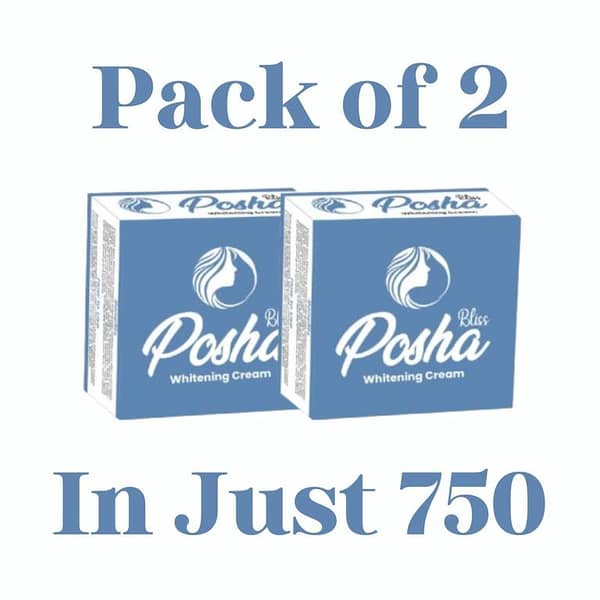 POSHA Bliss Whitening Cream 2-Pack | Skin Brightening and Dark Spot Treatment for a Radiant Glow