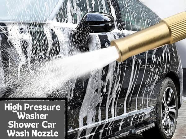Household High Pressure Washer Water Gun and Brush | In-line Car Watering Nozzle