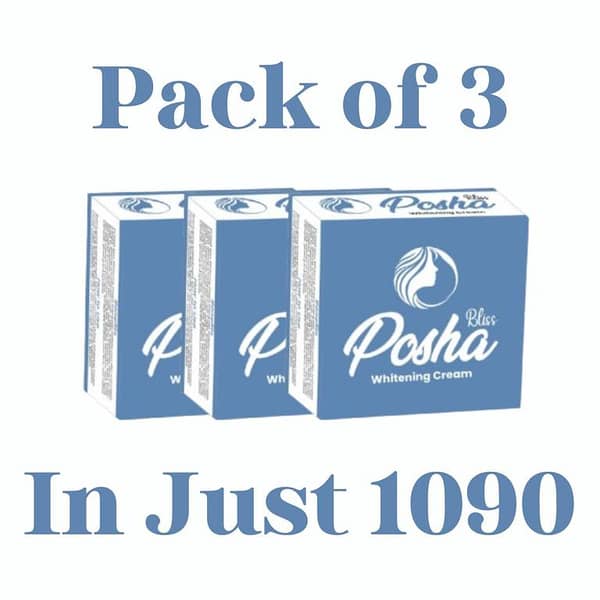 POSHA Bliss Whitening Cream - Set of 3 for Skin Brightening and Hydration