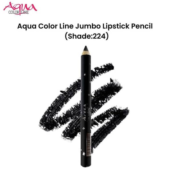 Aqua Color Line Jumbo Lipstick Pencil in Shade 224 for Precise Lip Definition