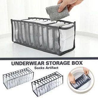 11-Grid Underwear and Sock Storage Box for Closets - Organized and Hygienic Solutions for Dormitories