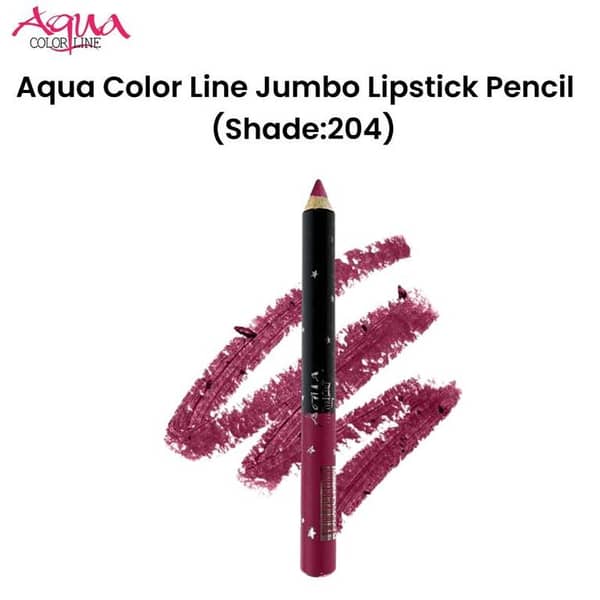 Aqua Color Line Jumbo Lipstick Pencil in Shade 204