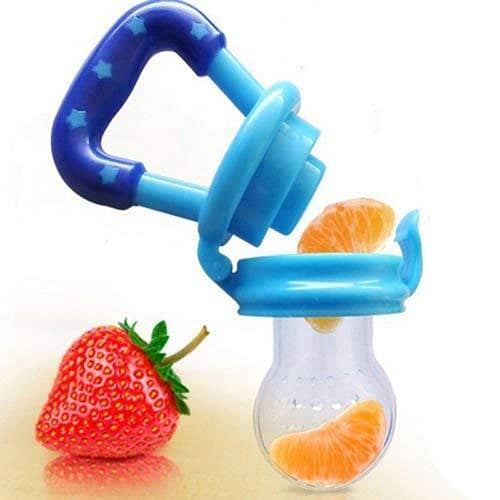 Baby Fresh Fruit Pacifier and Food Feeder by Chosni - Safe Silicone Mesh Bag for Nursing, Teething, and Self-Feeding Infants