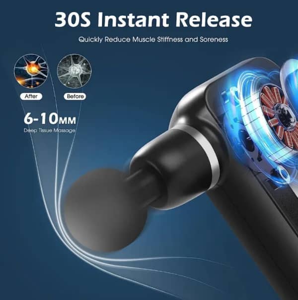 8-in-1 Full Body Muscle Massager Gun | Deep Tissue Percussion Massage Machine with 8 Heads for Pain Relief | Ideal for Athletes and All Users