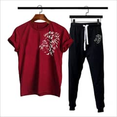 TRACKSUIT - Yellow & Black Summer Printed Tracksuit For Men & Boys -