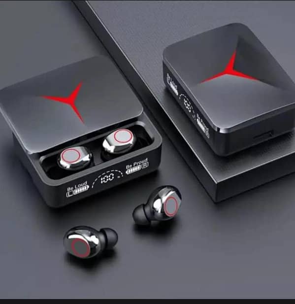 M90 TWS Airpods: True Stereo Bluetooth Earbuds with Built-in Mic, Touch Sensors, and 10m Wireless Range, Includes Charging Case for Smart Devices.