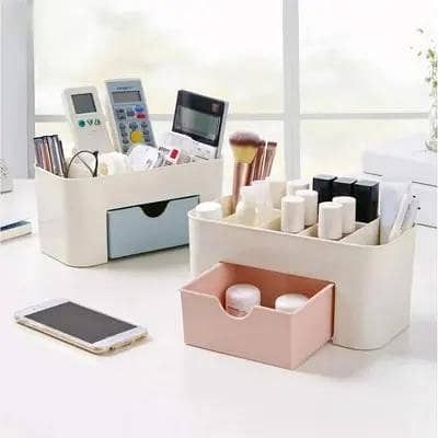 Single Drawer Makeup Organizer - Plastic Storage Box for Cosmetics, Jewelry, Office Supplies, and Miscellaneous Items