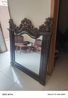 Solid wood mirror