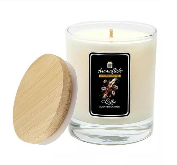 Coffee Scented Candle – Classic Glass Jar Design