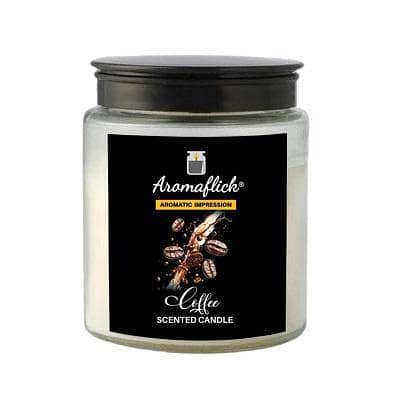Coffee Scented Candle in Glass Jar – Warm & Inviting