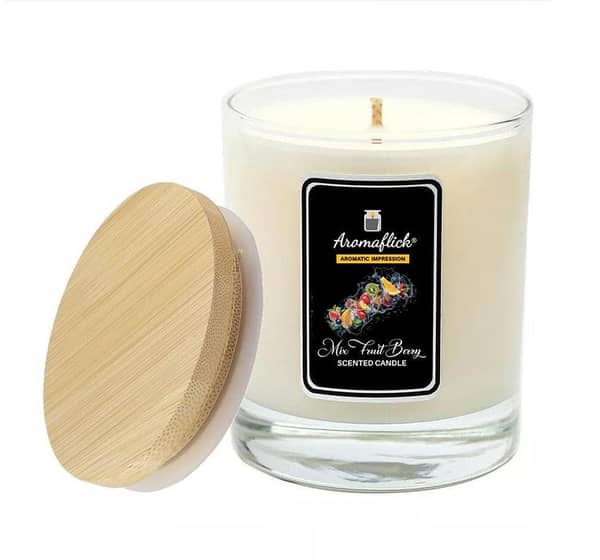 Mix Fruit Berry Scented Candle in Glass Jar – Sweet & Refreshing Scent