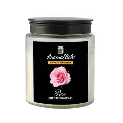 Glass Jar Rose Candle – Soft, Romantic Fragrance