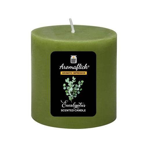 Eucalyptus Pillar Scented Candle – Clean & Invigorating Aroma