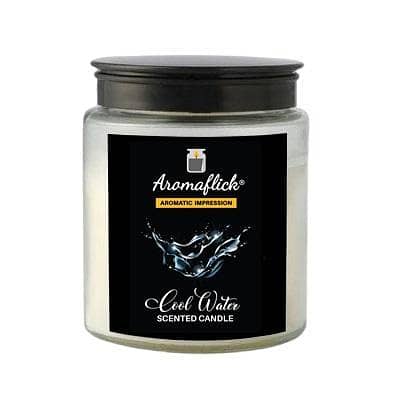 Cool Water Scented Candle in Glass Jar – Clean & Refreshing Scent
