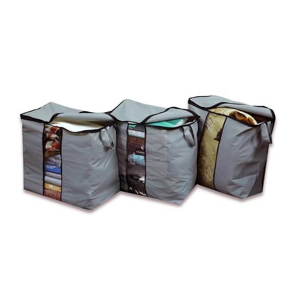 Set of 3 Non-Woven Storage Bags and Closet Organizers for Home Use