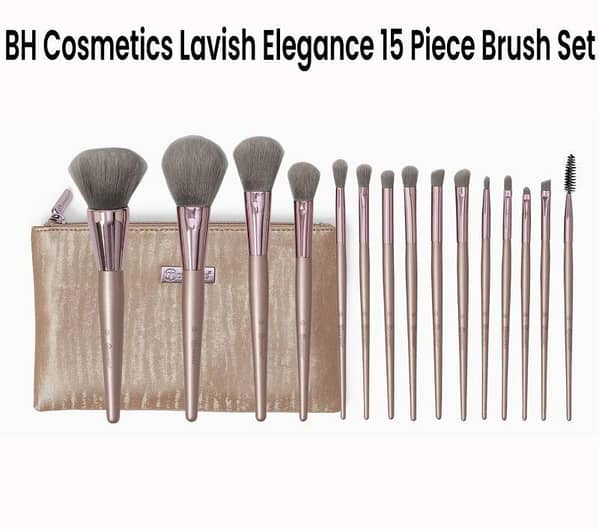 BH Cosmetics 15-Piece Lavish Elegance Brush Set for Face and Eye Makeup