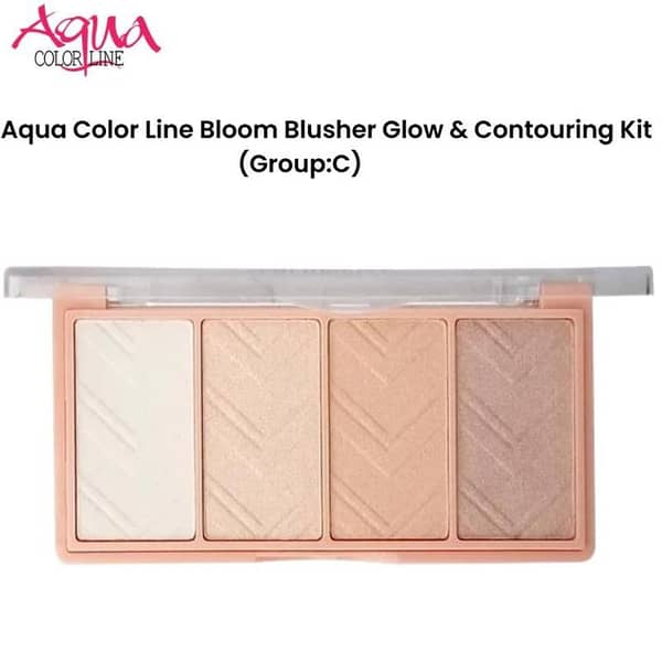 Aqua Color Line Bloom Blusher Glow & Contouring Kit (Group:C)