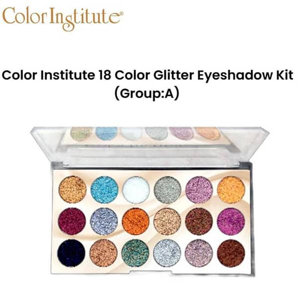 Color Institute 18 Color Glitter Eyeshadow Kit (Group:A)
