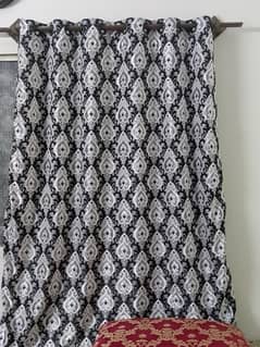 2 piece curtains and 2 floor cushions