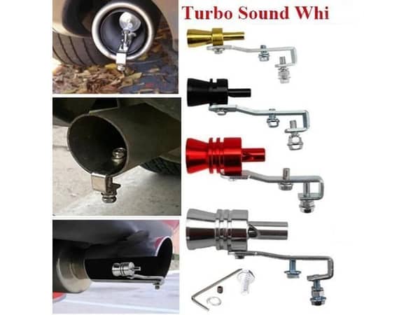 Small Turbo Sound Whistle for Vehicle Exhaust Pipe - Universal Car Turbmuffler - 1 Piece