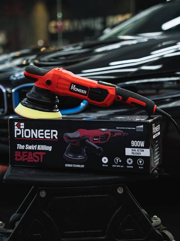KE Pioneer 15mm 5-Inch Dual Action Polisher - The Swirl Killing Beast with 3 Foam Pads