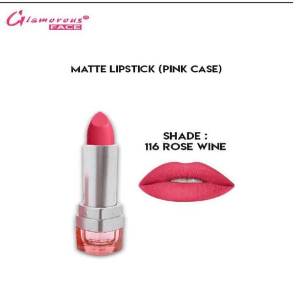 Glamorous Matte Lipstick with Vitamin E & Aloe Vera (Shade 116: Rose Wine)