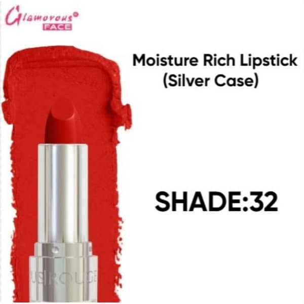 Glamorous Moisture Rich Lipstick in Shade 32 for Hydration and Long-Lasting Color
