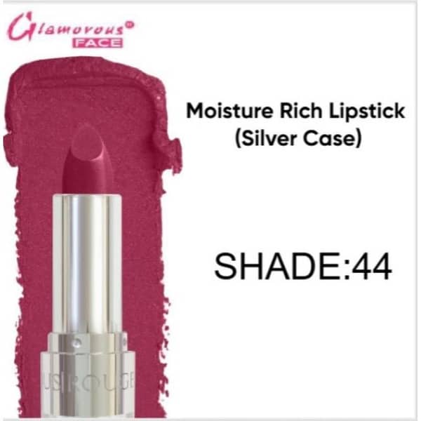 Glamorous Face Moisture Rich Lipstick in Shade 44 for Hydration and Vibrant Color