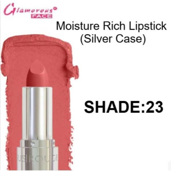 Glamorous Moisture Rich Lipstick in Shade 23 for Hydration and Color