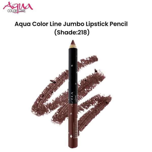 Aqua Color Line Jumbo Lipstick Pencil - Shade 218 for Defined Lips