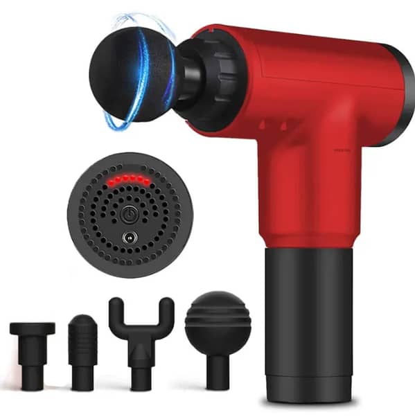 Pricetag Cordless Full Body Massager with 6 Speed Settings and 4 Detachable Heads for Deep Tissue Relief and Relaxation