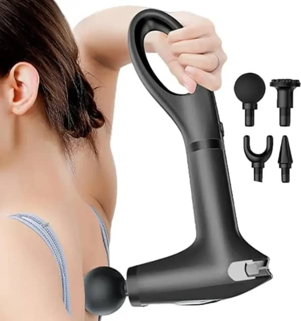 Electric Fitness Massager: Full Body Massage Gun with LCD for Deep Tissue Relief of Back and Neck Pain