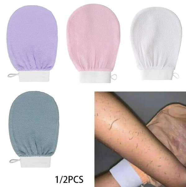 1PC Exfoliating Bath Mitt for Peeling Dead Skin - Body Scrub Gloves, Shower Brush, Towel, SPA Massage