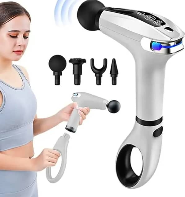 LCD Electric Fitness Massager by Full Body Massager - Deep Tissue Massage Gun for Back and Neck Pain Relief