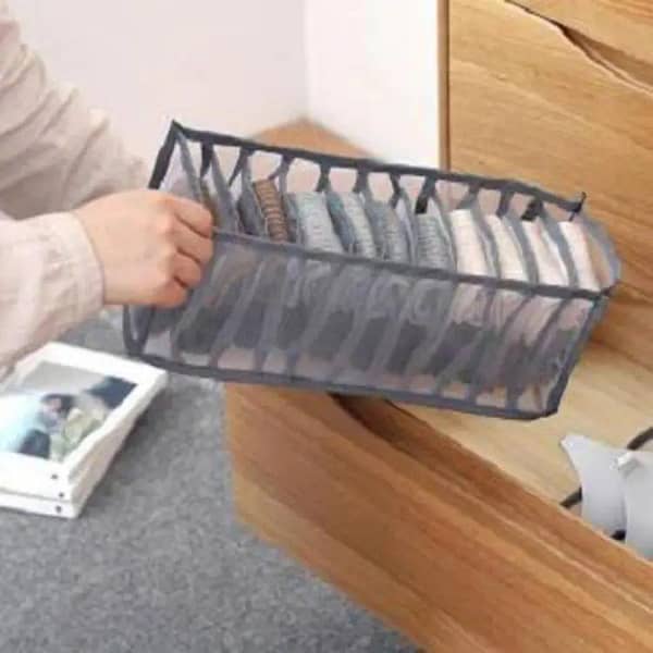 Underwear Organizer Box with Compartments for Socks, Bras, and Underpants - Drawer Divider Storage Solution