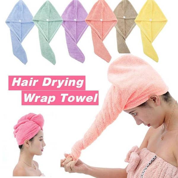Hair Dryer Cap Towel with Suction for Fast Drying